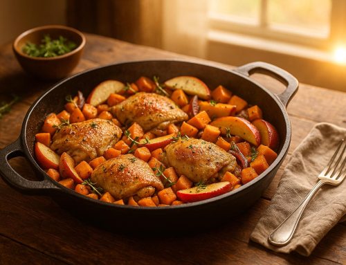 Harvest Chicken Skillet with Apples and Sweet Potatoes