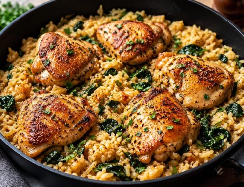 Garlic Butter Chicken & Rice Skillet
